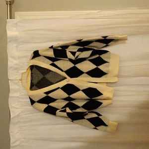 Checkered cardigan